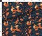 Whimsical Garden Orange Foxes Midnight Blue Firefly Fantasy Custom Printed Fabric by Spoonflower Various Fabrics by the Yard or Fat Quarter